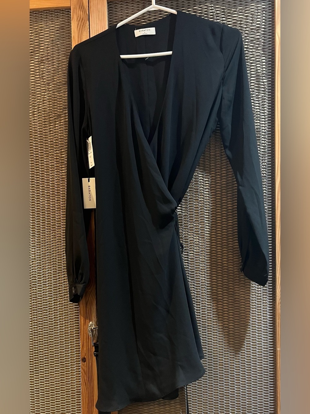 Babaton Wallace Long-sleeved Wrap Dress